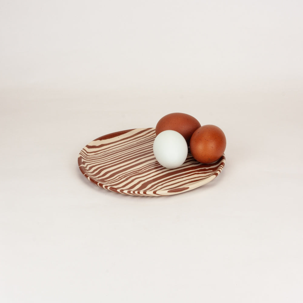 Terracotta & White Marble Side Plate