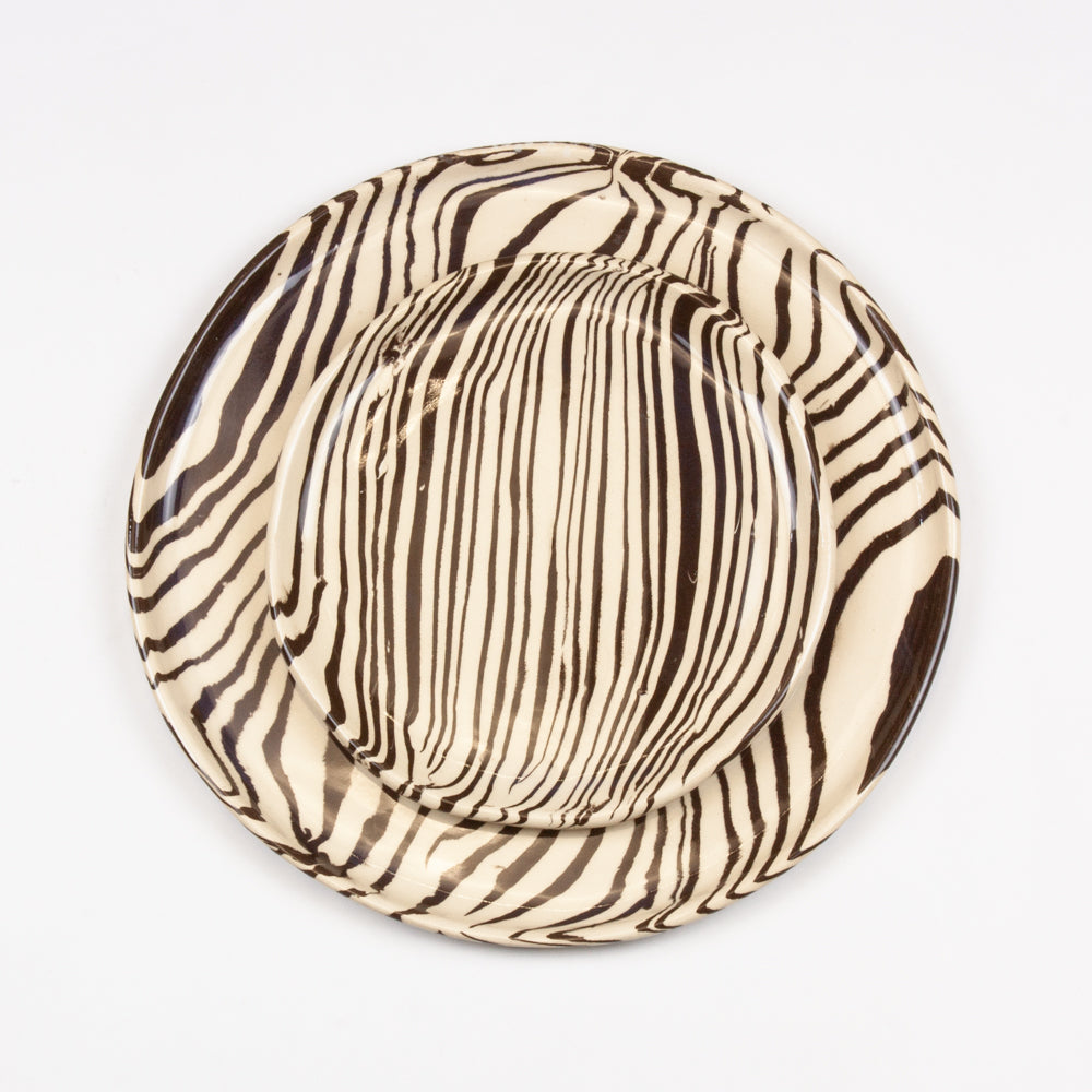 Brown & White Marble Side Plate
