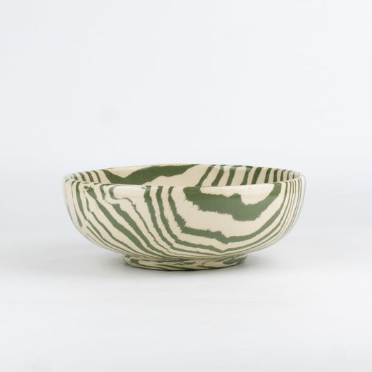 Green & White Marble Cereal Bowl